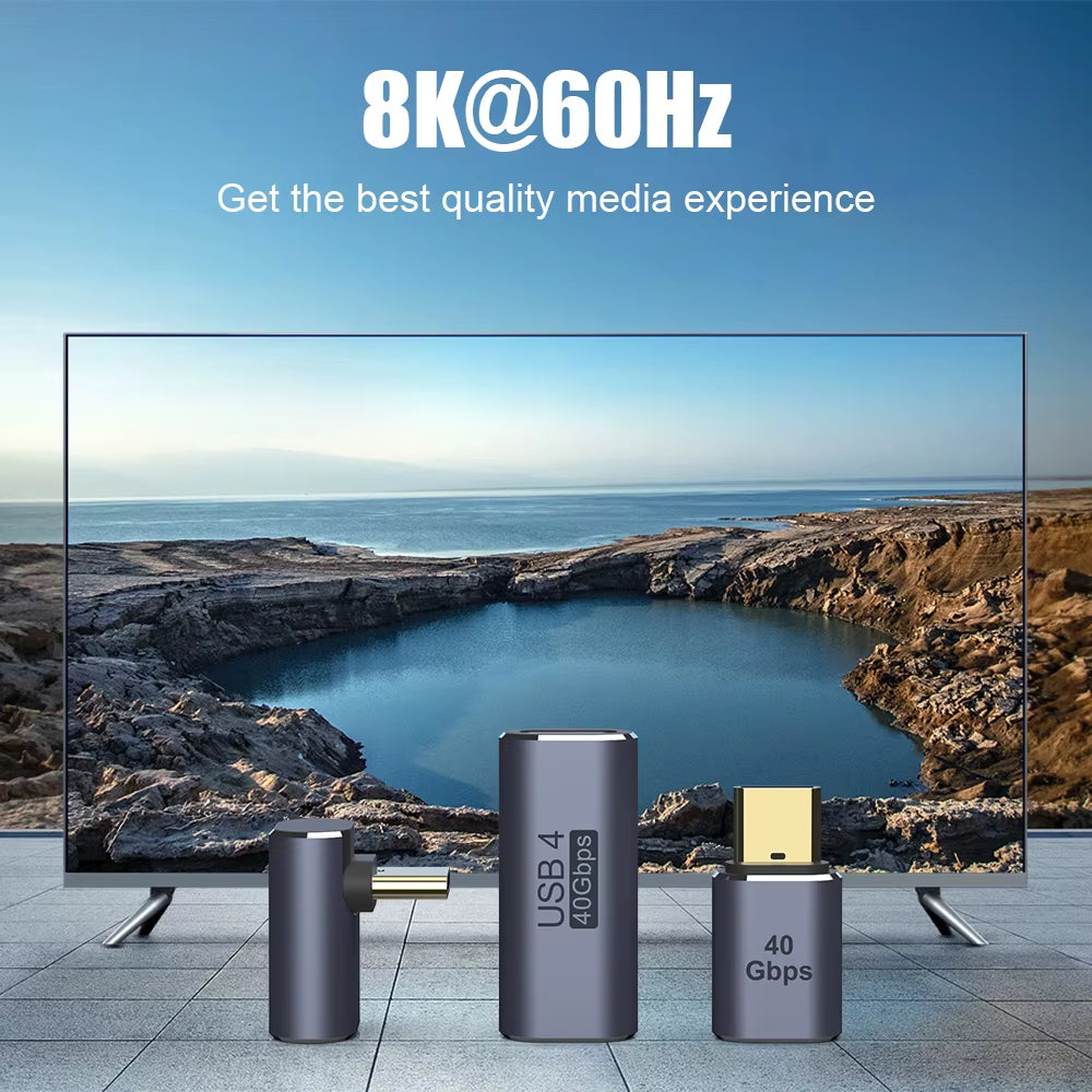 Experience Unmatched Speed and Power with the USB 4.0 PD 100W 8K 60Hz Charger Connector for MacBook - High-Speed USB C OTG Adapter with U-Shape Design