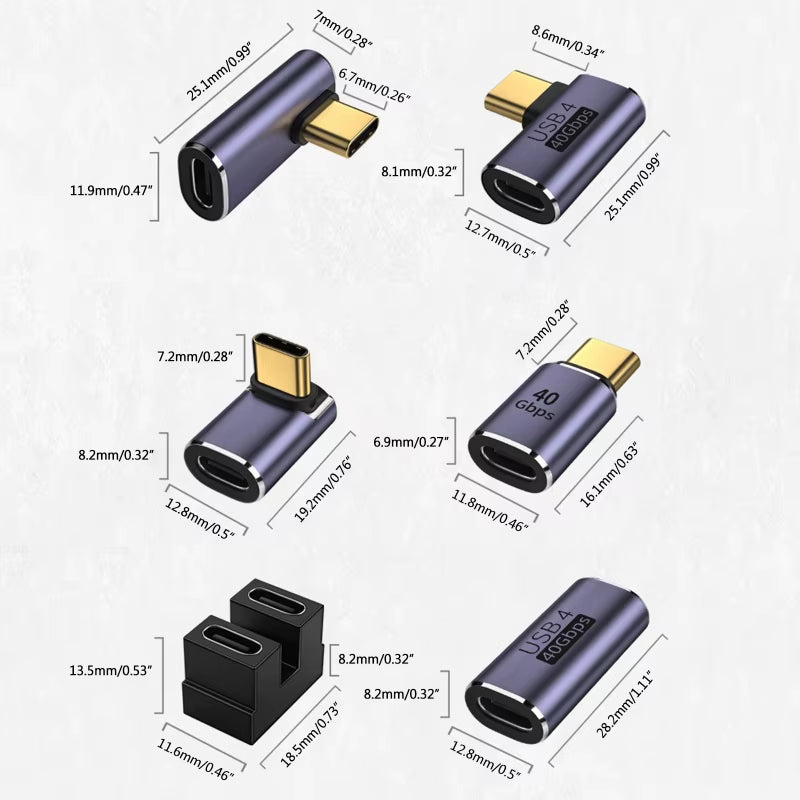 Experience Unmatched Speed and Power with the USB 4.0 PD 100W 8K 60Hz Charger Connector for MacBook - High-Speed USB C OTG Adapter with U-Shape Design