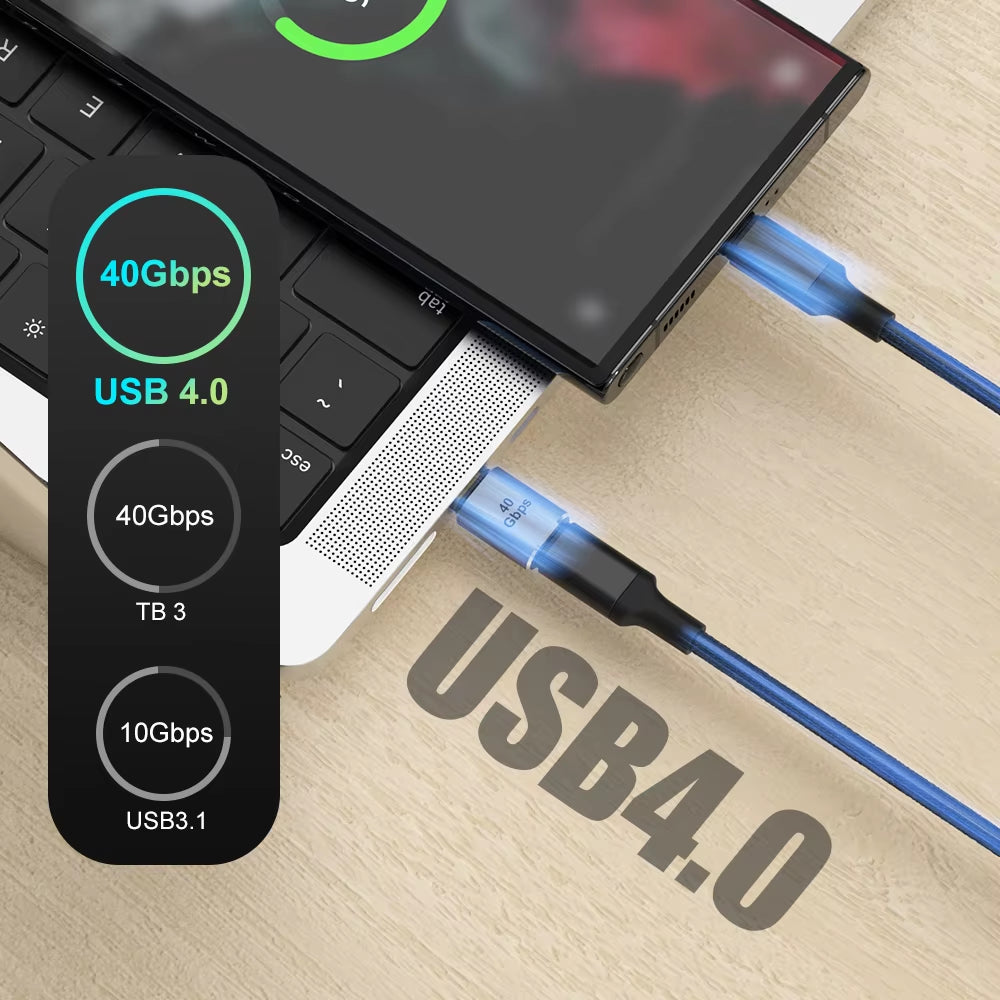 Experience Unmatched Speed and Power with the USB 4.0 PD 100W 8K 60Hz Charger Connector for MacBook - High-Speed USB C OTG Adapter with U-Shape Design